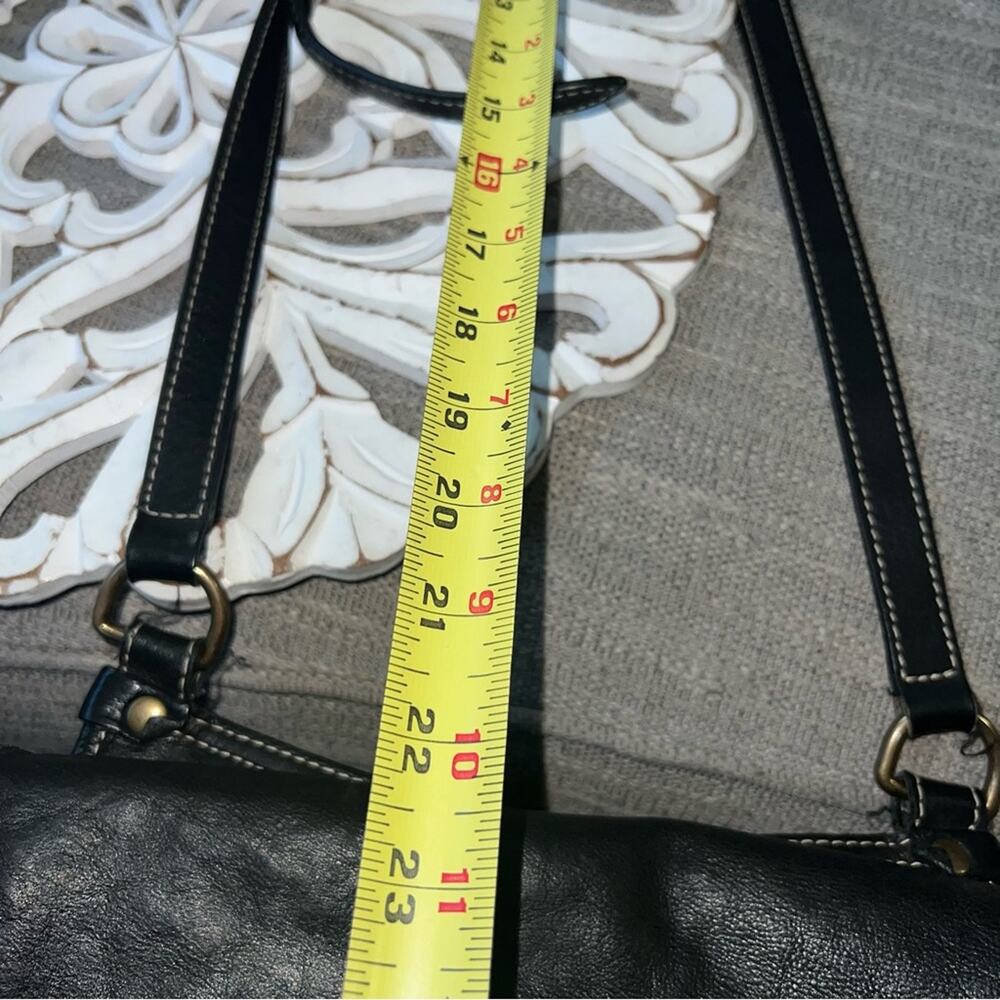 Frye Crossbody Black Leather Purse Bag Handbag - Picture 10 of 12